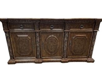 PHILLIPE LANGDON BREAKFRONT BUFFET CABINET 80"