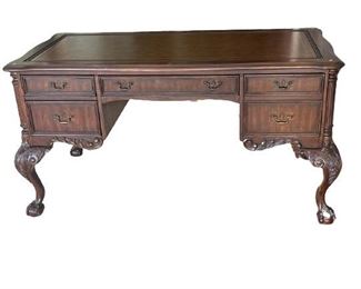 ELEGANT LEATHER TOP WRITING DESK