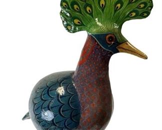 SERGIO BUSTAMANTE BIRD ON BRASS STAND 56"