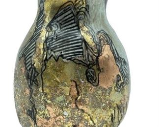 J. BUTMAN SIGNED STUDIO POTTERY VASE 6"