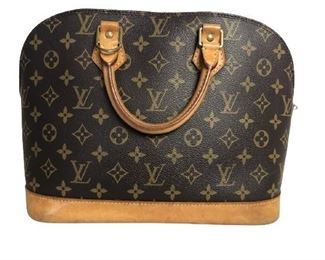 VTG LOUIS VUITTON MONOGRAM CANVAS ALMA HANDBAG