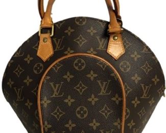 VTG LOUIS VUITTON BROWN CANVAS ELLIPSE BAG