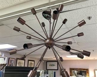 MIDCENTURY MODERN SPUTNIK CHANDELIER 35"