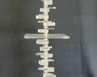 LUCITE STACKED LAMP TABLE MANNER KARL SPRINGER 59"