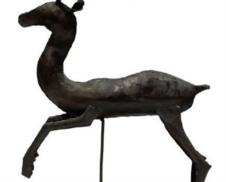 VINTAGE METAL REINDEER CANDELABRA 23"