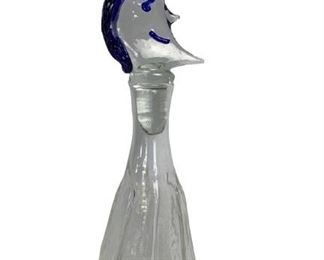 VINTAGE ART GLASS MOON BOTTLE 20" HIGH