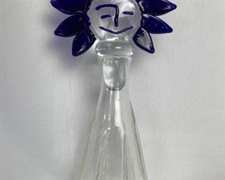 VINTAGE MURANO STYLE ART GLASS SUN DECANTER 19"