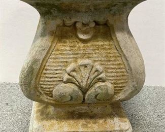 REGENCY STYLE OUTDOOR STONE STATUE BASE 35"