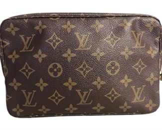 VTG LOUIS VUITTON MONOGRAM CANVAS TOILETRY POUCH