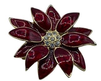 CHRYSANTHEMUM BLING FLORAL BROOCH