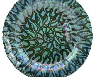 FERRO MURANO ITALIAN ART GLASS CHARGER PLATE 17"