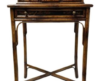 THEODORE ALEXANDER BAMBOO SIDE TABLE DESK 37"