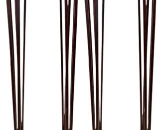 VTG HANDPAINTED METAL JARDINIERE SIDE TABLES