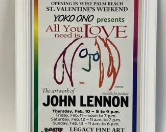 JOHN LENNON "ALL YOU NEED IS LOVE" EXHIBIT POSTER