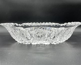 VINTAGE CLEAR CUT CRYSTAL COMPOTE CANDY DISH