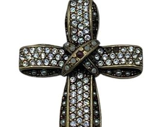 ALCOZER & J RHINESTONE CROSS PENDANT