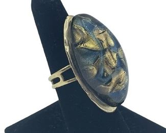 STAEMENT MURANO INSPIRED RING SZ 8