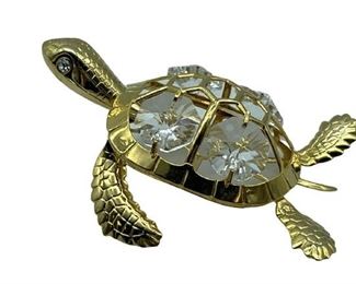 GOLD SEA TURTLE COLLECTIBLE FIGURINE 3"