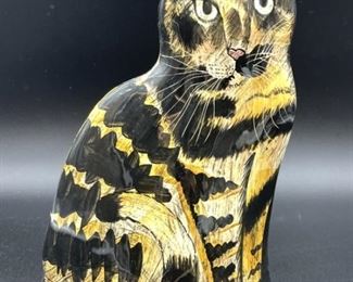 VINTAGE HANDPAINTED CAT VASE BY NINA
