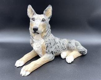 LG VINTAGE COMPOSITE DOG FIGURINE