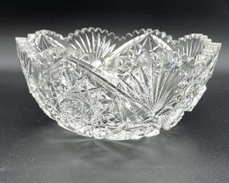 AMERICAN BRILLANCE STYLE CUT GLASS BOWL