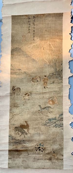 Extraordinary Ancient Woven Silk Scroll