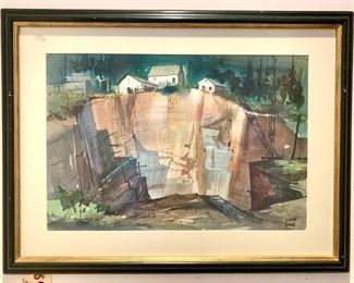 Limestone Quarry - Kennebunkport, ME signed William Elliott
