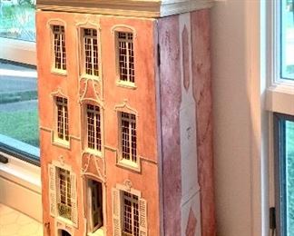 French Town House Style Doll House/Cabinet