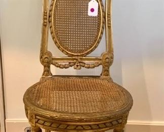 Pair Antique Gilt Wood Chairs