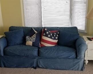 Denim couch - so comfy