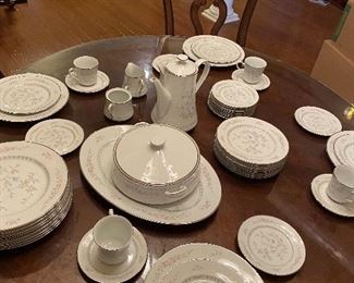 Lenox “Tea Garden”  Bouquet Collection. 12 place setting with coffee server, platter, serving dish, creamer, sugar bowl. Only 4 cups with Saucers. $375. For all