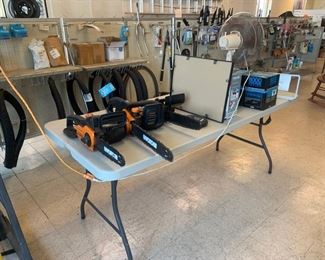 electric chain saws & misc