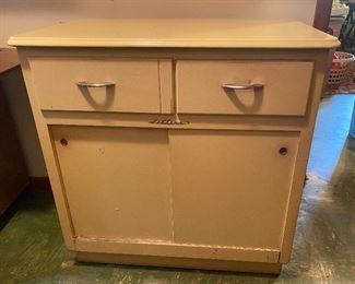 Sellers Yellow Porcelain Top Cabinet