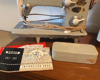 Pfaff 262 Sewing Machine, Book, Accessory Box and Wheel
