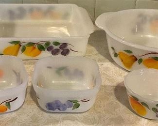 Fire King Anchor Hocking Gay Fad Fruit Design