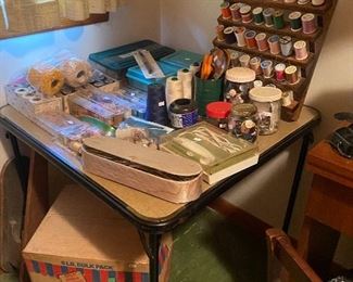 Thread, Buttons, Sewing Items