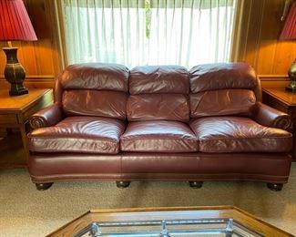 Hancock & Moore leather sofa                                                          78"long x 38"d