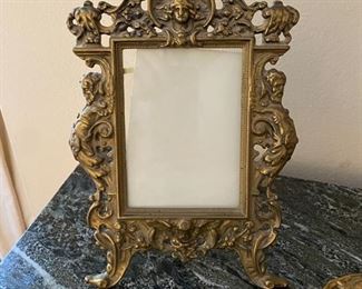 Antique brass frame