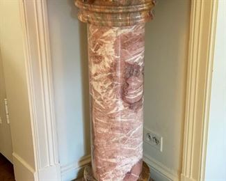 Rose marble pedestal