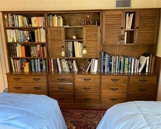 Ranch Oak wall unit bookcase