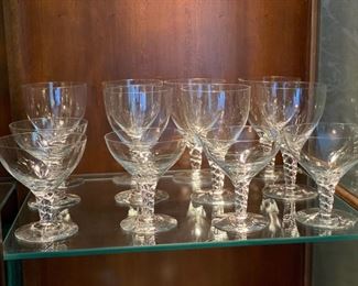 Orrefors twist stem goblets