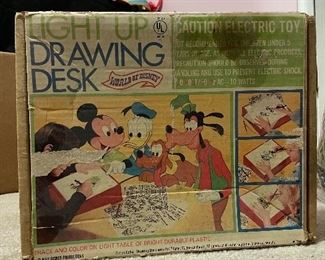 Vintage working Disney Light Up Drawing Desk