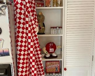 Sneak peek into this fun, retro red & white kitchen