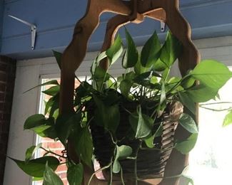 Wood Plant Hanger with Plant $ 42.00