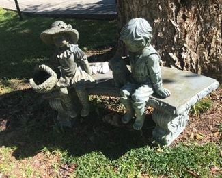 Concrete Bench $ 50.00 - Concrete Boy $ 40.00 - Concrete Girl $ 40.00