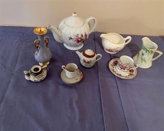 Tea pitcher and other items