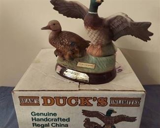 Vintage Ducks Unlimited Porcelain Decanter