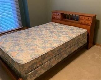 Queen size bed with headboard and footboard -mattress included