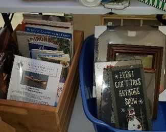 Books and picture frames
