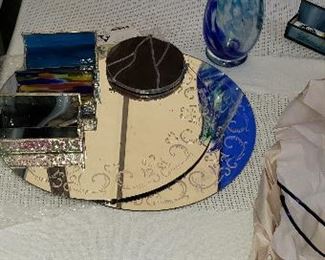 Mirrors and stain glass